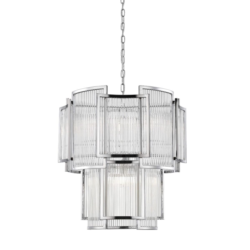 Zuma Line - Lampadario a sospensione con catena 8xE14/60W/230V cromo lucido