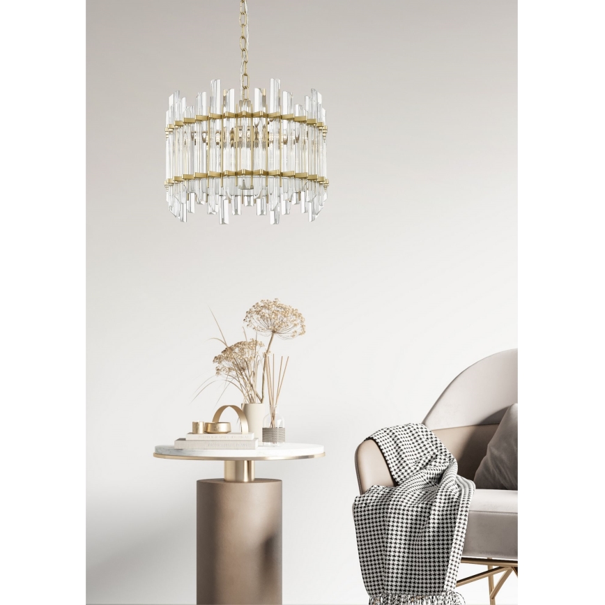 Zuma Line - Lampadario a sospensione con catena 6xG9/42W/230V oro