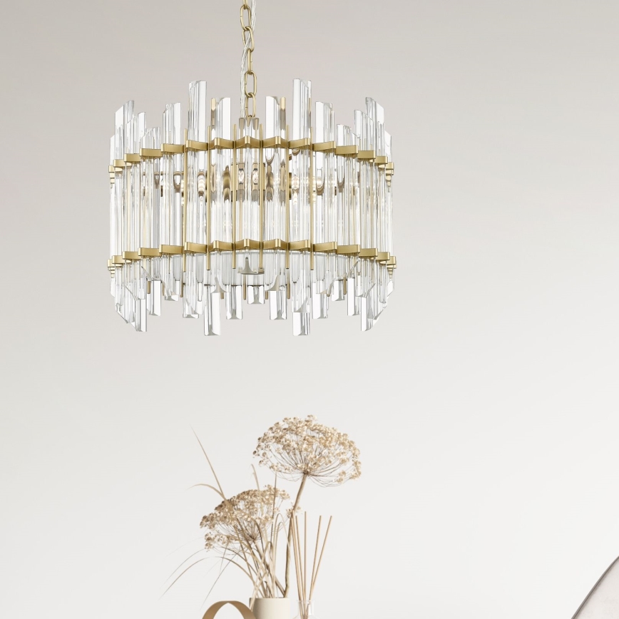 Zuma Line - Lampadario a sospensione con catena 6xG9/42W/230V oro