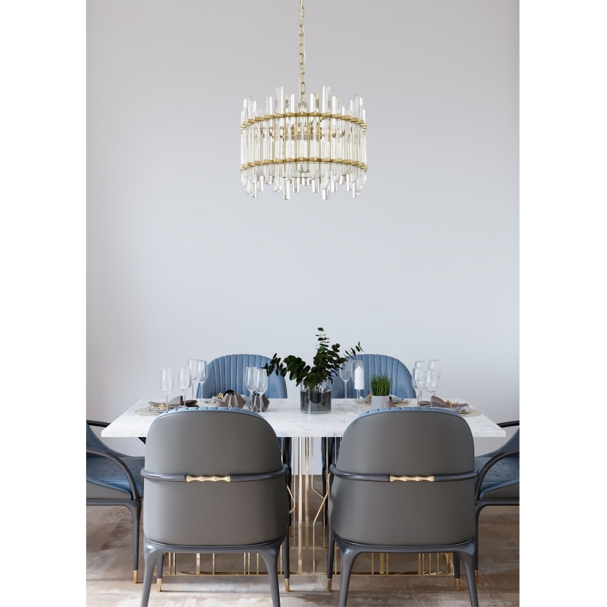 Zuma Line - Lampadario a sospensione con catena 6xG9/42W/230V oro