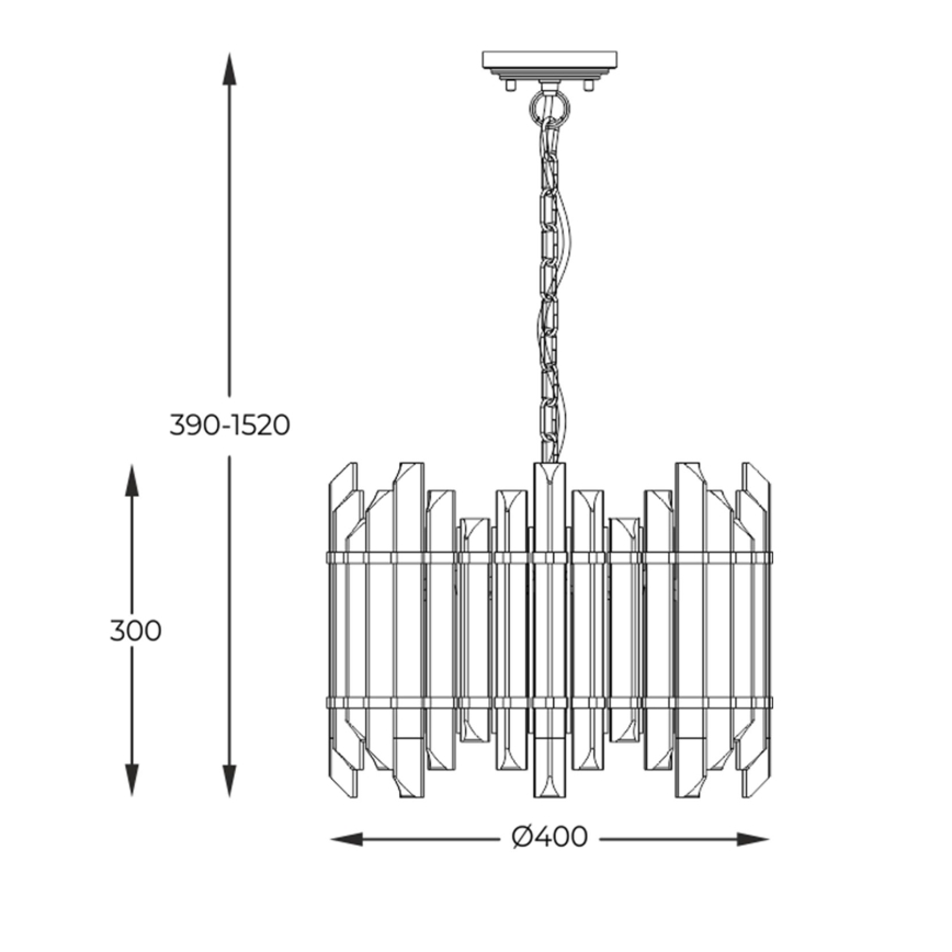 Zuma Line - Lampadario a sospensione con catena 6xG9/42W/230V oro