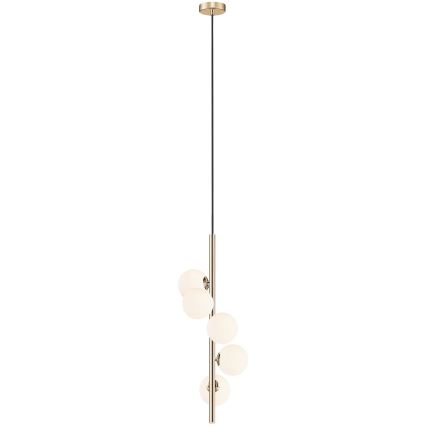 Zuma Line - Lampadario a sospensione con filo 5xG9/4W/230V oro