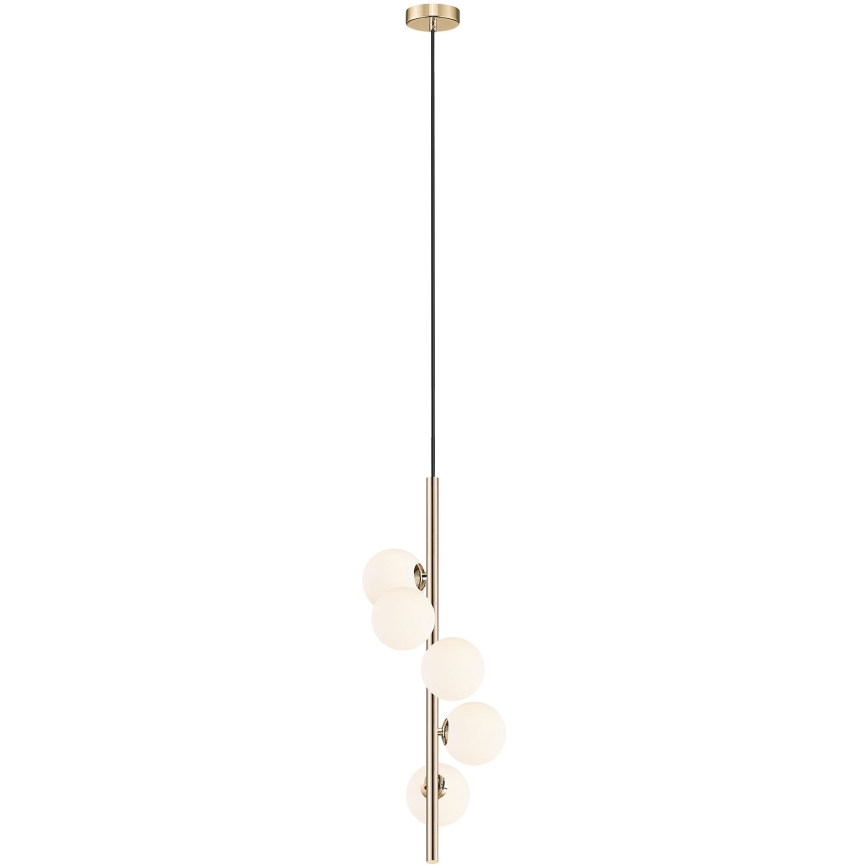 Zuma Line - Lampadario a sospensione con filo 5xG9/4W/230V oro