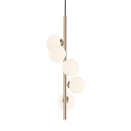 Zuma Line - Lampadario a sospensione con filo 5xG9/4W/230V oro