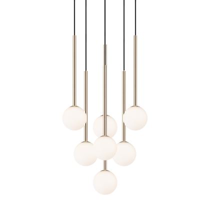 Zuma Line - Lampadario a sospensione con filo 7xG9/4W/230V oro