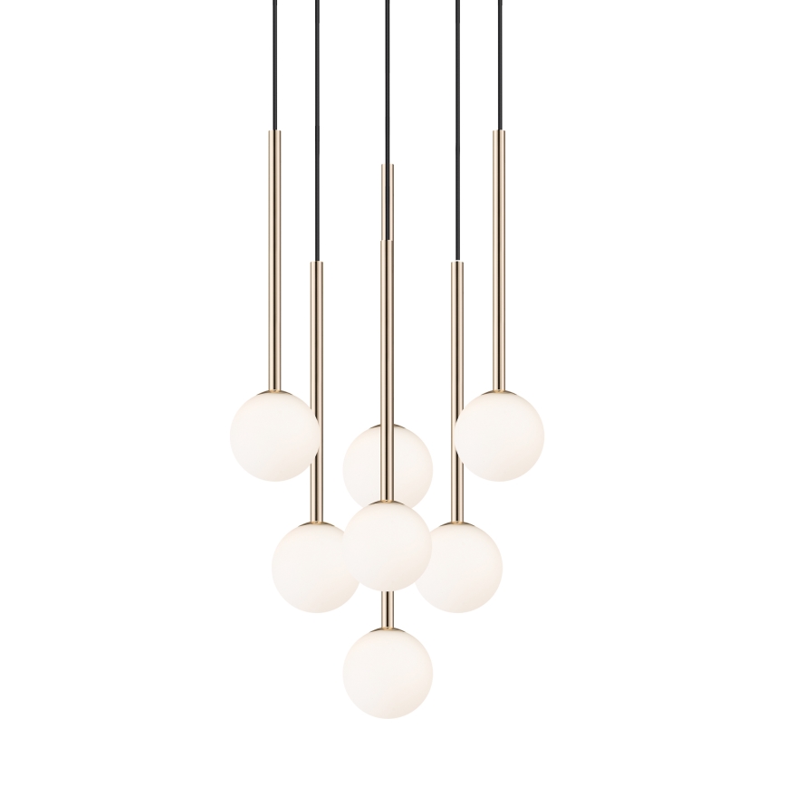 Zuma Line - Lampadario a sospensione con filo 7xG9/4W/230V oro