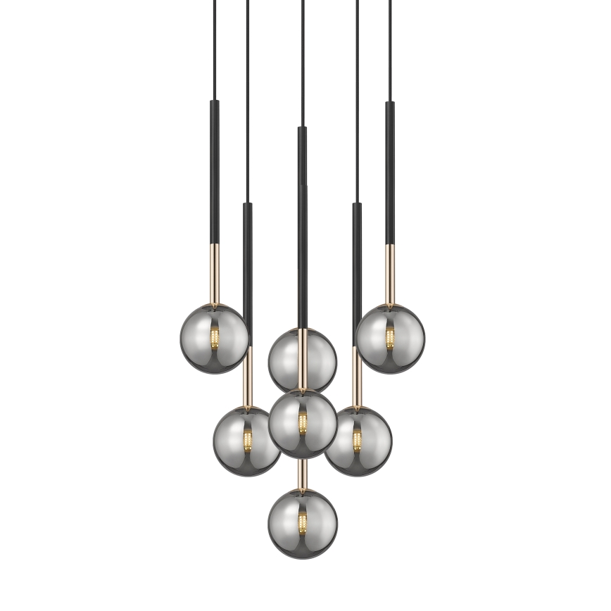 Zuma Line - Lampadario a sospensione con filo 7xG9/4W/230V nero