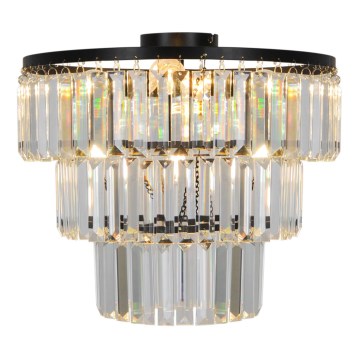 Zuma Line P17127-4-BK - Lampadario a plafone TIFANNY 4xE14/40W/230V nero