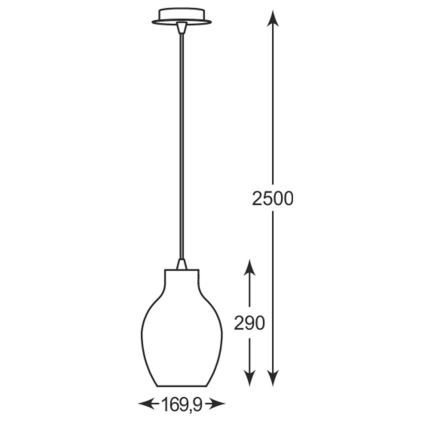 Zuma Line - Lampadario su filo 1xE27/60W/230V