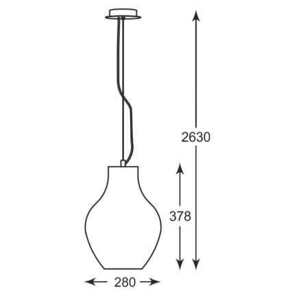 Zuma Line - Lampadario su filo 1xE27/60W/230V