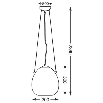 Zuma Line - Lampadario su filo 1xE27/60W/230V