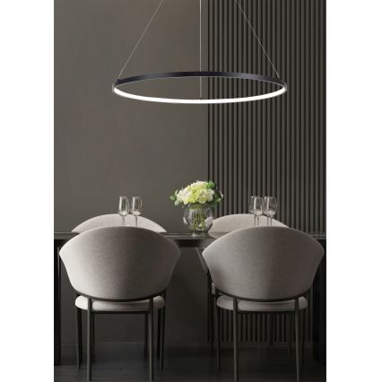 Zuma Line - Lampadario LED a sospensione con filo LED/32W/230V 3000/4000/6000K diametro 60 cm nero