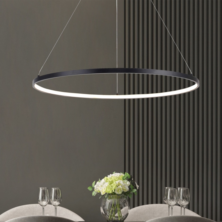 Zuma Line - Lampadario LED a sospensione con filo LED/40W/230V 3000/4000/6000K diametro 90 cm nero