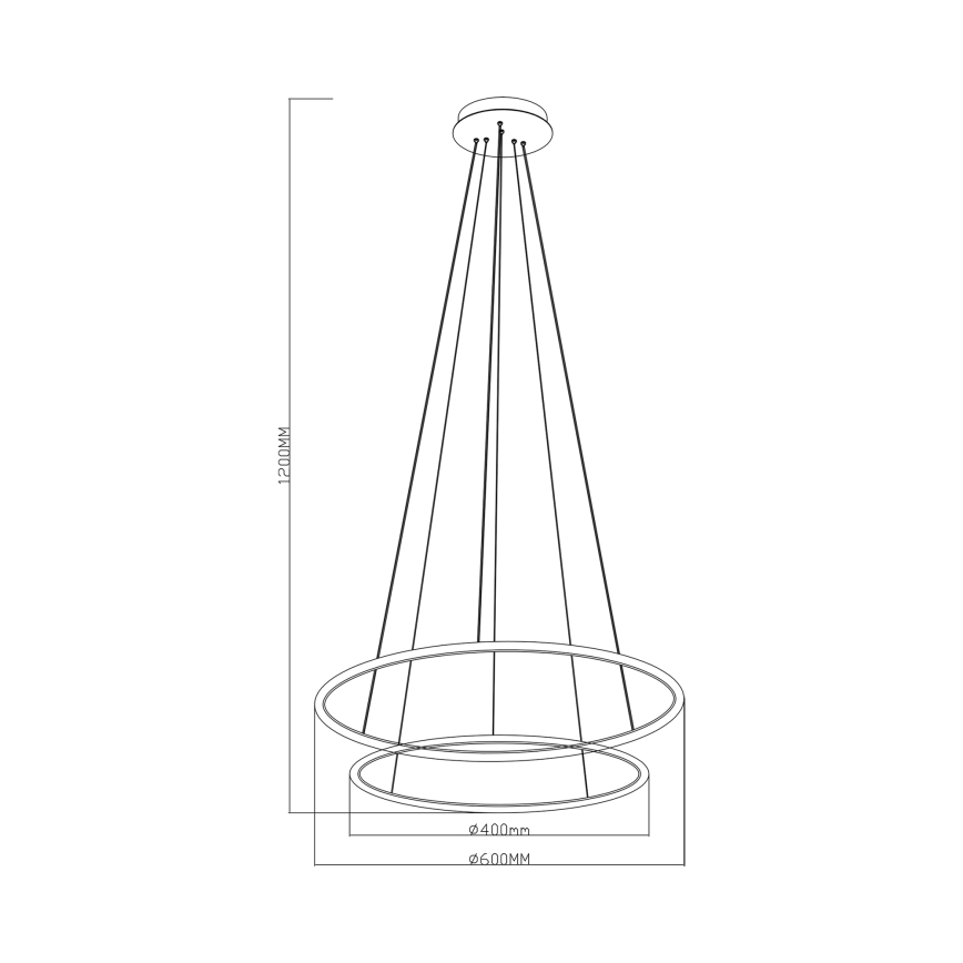 Zuma Line - Lampadario LED a sospensione con filo LED/40W/230V nero