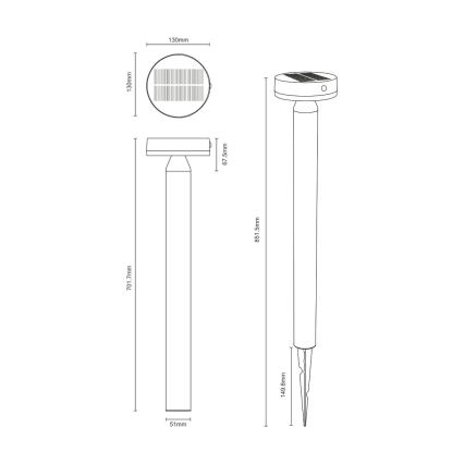 Zuma Line - Lampada solare a LED con sensore di movimento e crepuscolare LED/4,5W/2000 mAh IP44 nero