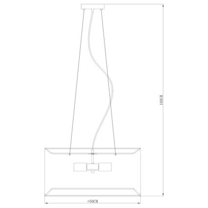 Zuma Line - Lampadario su filo 4xE27/60W/230V nero