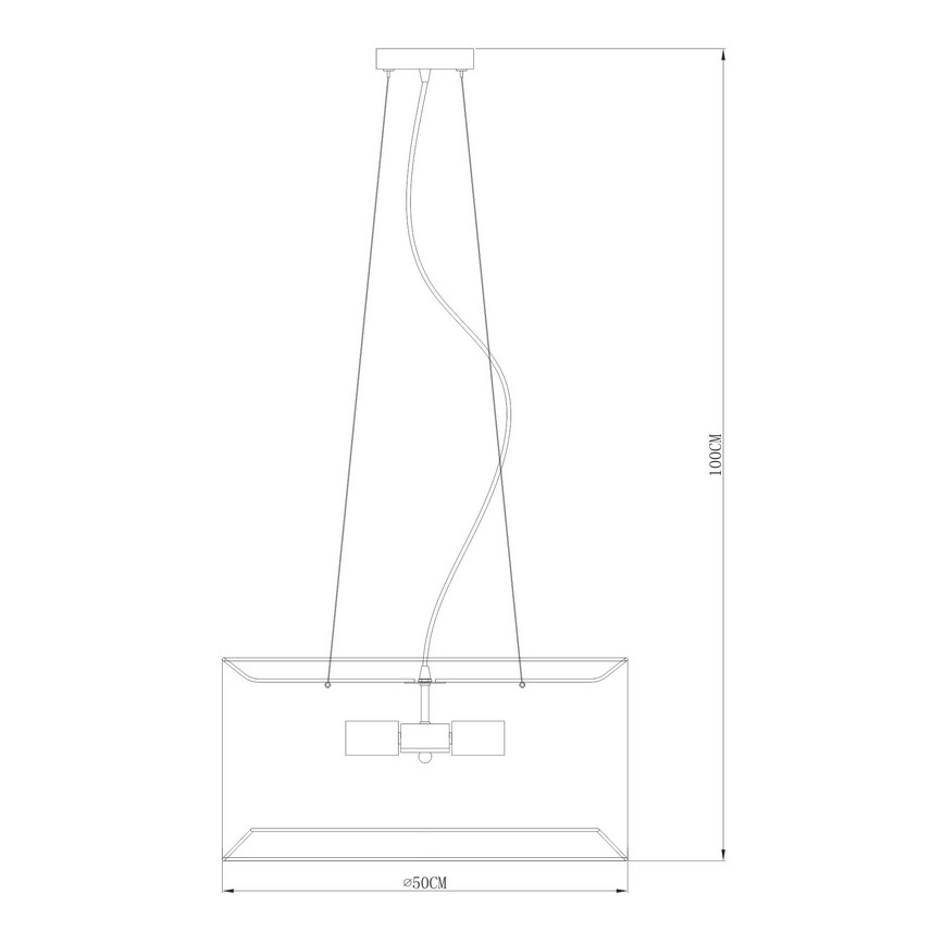 Zuma Line - Lampadario su filo 4xE27/60W/230V nero