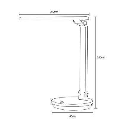 Zuma Line - Lampada da tavolo LED/5W/230V 3000-6000K nero