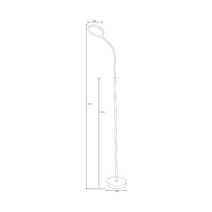 Zuma Line - Lampada da terra dimmerabile LED/10W/230V 3000/4500/6500K bianco