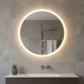 Zuma Line - Specchio da parete per bagno con retroilluminazione a LED integrata, 24W/230V, 3000/4000/6000K, Ø 60 cm, IP44
