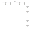 Zuma Line - Spot a soffitto del sistema 8xGU10/15W/230V bianco