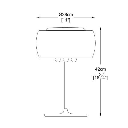 Zuma Line - Lampada da tavolo di cristallo 3xG9/42W/230V