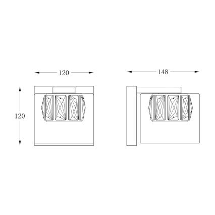 Zuma Line - Applique LED di cristallo LED/5W/230V