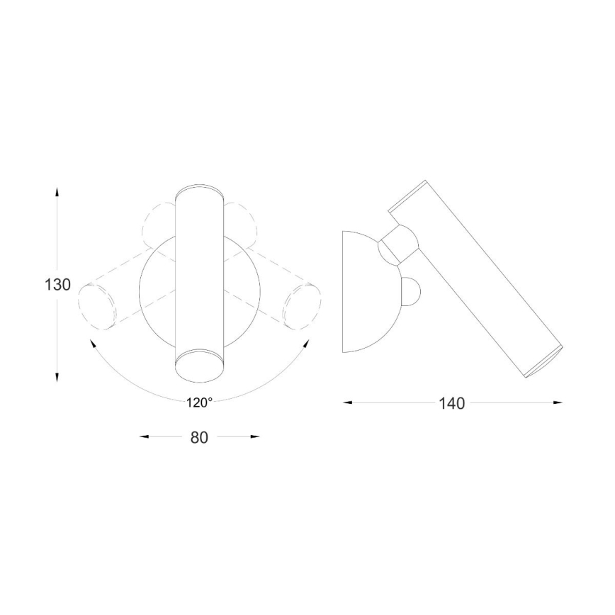 Zuma Line - Luce Spot da parete a LED LED/5W/230V oro