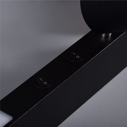 Zuma Line - Luce Spot da parete a LED 1xGU10/5W/230V + LED/8W nero