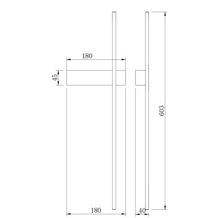 Zuma Line - Lampada da parete LED/8W/230V 3000/4000/6000K 60 cm nera