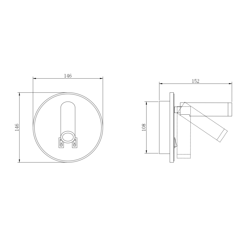 Zuma Line - Faretto da parete orientabile a LED LED/5,5W/230V 4000K + LED/2,5W 3000K nero
