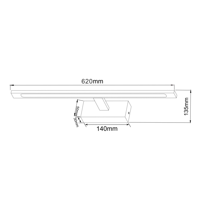 Zuma Line - Illuminazione a LED per specchi da bagno LED/20W/230V 62 cm IP44 oro