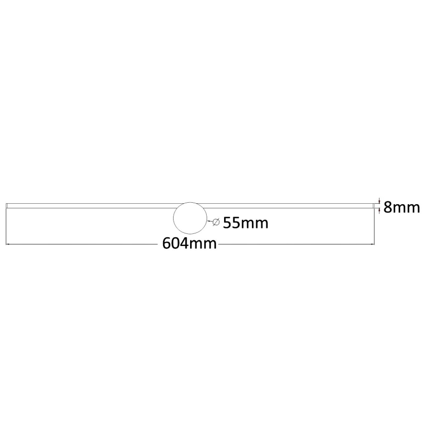 Zuma Line - Illuminazione a LED per specchi da bagno LED/8W/230V 60 cm IP44 nero