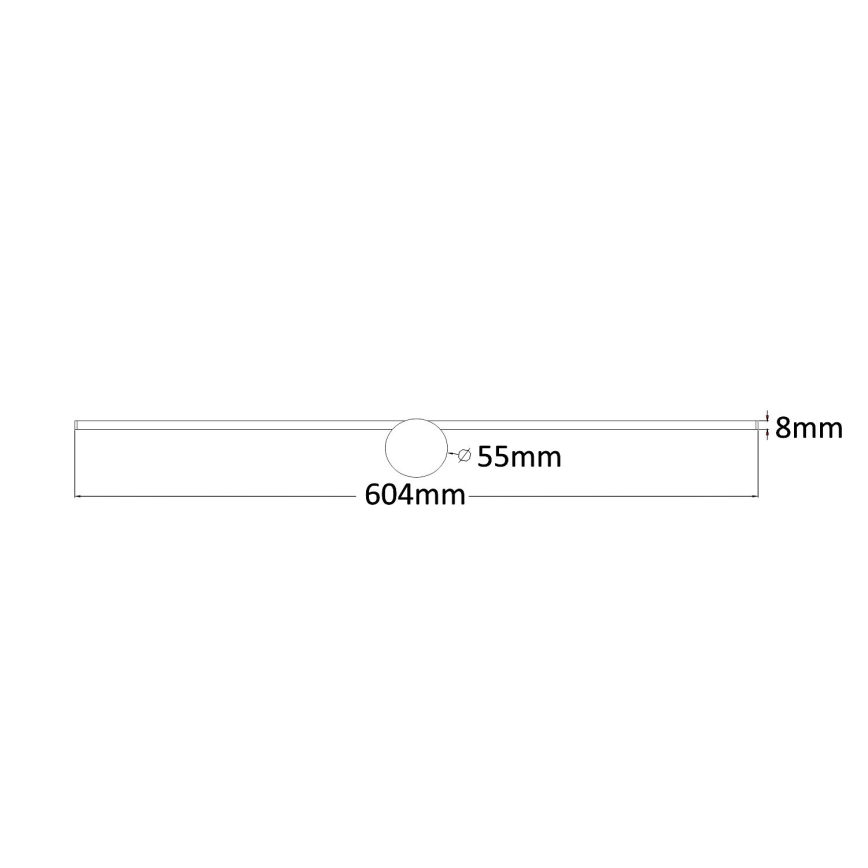 Zuma Line - Illuminazione a LED per specchi da bagno LED/8W/230V 60 cm IP44 cromo lucido