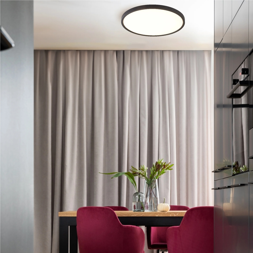 Zuma Line - Plafoniera LED CAMI/48W/230V 3000/4000/6000K Ø 60 cm nero