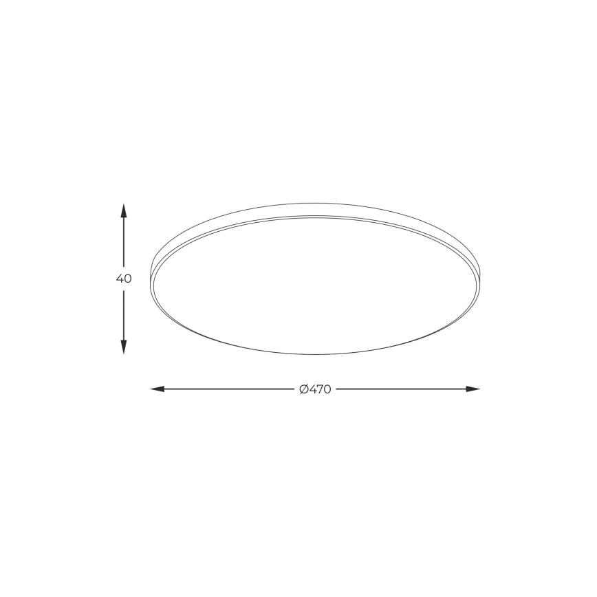 Zuma Line - Plafoniera LED 44W/230V Ø 47 cm, nero