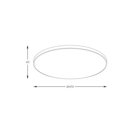 Zuma Line - Plafoniera a LED VERI, 44W/230V, Ø 47 cm, dorata